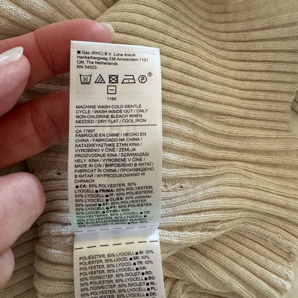 Athleta Reverie ribbed mock neck sweater sea salt - Picture 7 of 7